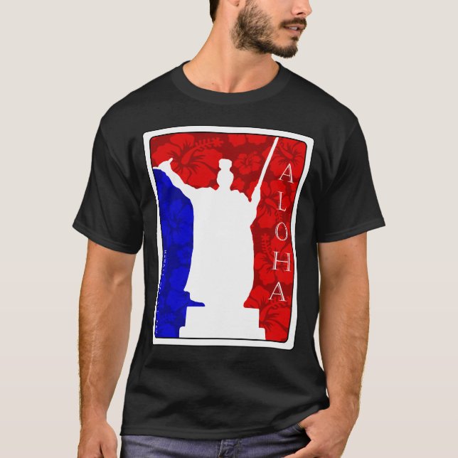 Camiseta Aloha Spirit King Kamehameha Floral por HNAD (Anverso)