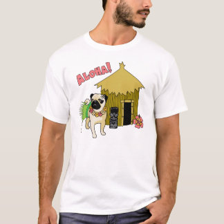 Camiseta ¡Aloha! Tees de pug hawaiano para niños y adultos