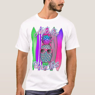 Camiseta Aloha Tropical Bebe Fun Surfing Pineapple