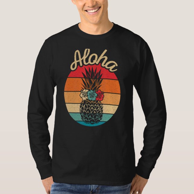 Camiseta Aloha Tropical Hawaiian Pineapple Beach Retro Suns (Anverso)