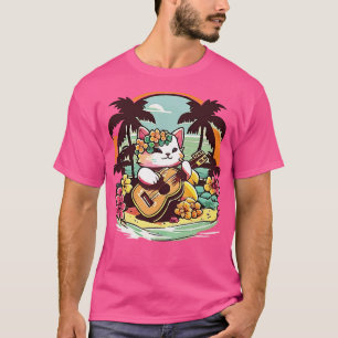 Camiseta Aloha Ukulele Kitty