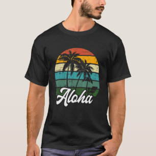 Camiseta Aloha Vacaciones Hawaianas De Aloha Retro De Árbol