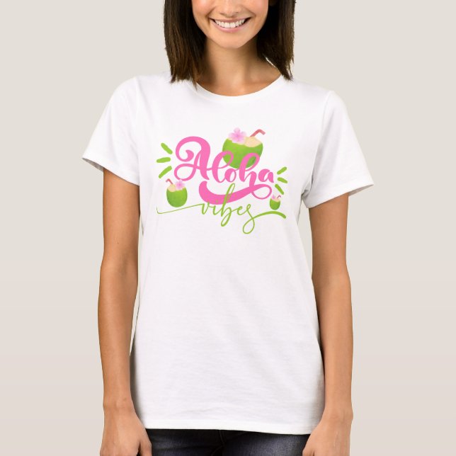 Camiseta Aloha Vibes para Mujeres (Anverso)