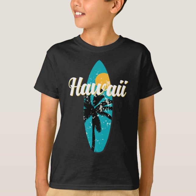 Camiseta Aloha Vintage Retro Surfboard Beach (Anverso)