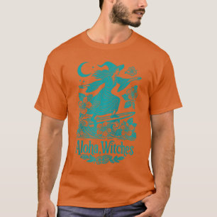 Camiseta Aloha Wites Tropi de Halloween de la Bruja de Surf