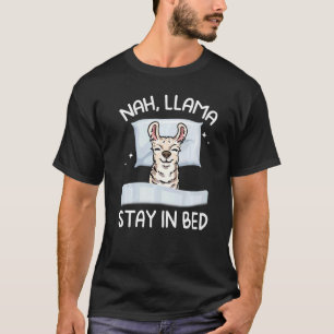 Camiseta Alojamiento de Llama En La Cama Lazy Llama A Un An