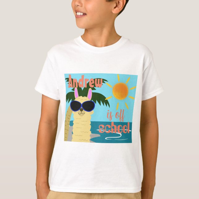 Camiseta Alojamiento para niños de vacaciones en la playa (Anverso)
