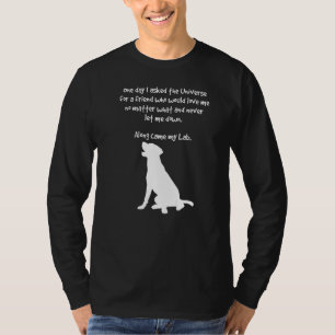 Camiseta Along Vino Mi Perro Inspirador De Laboratorio