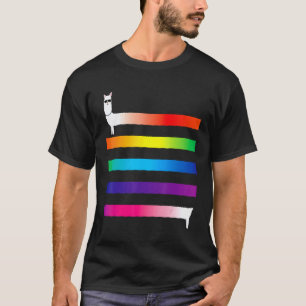 Camiseta Alongollamarainbow Junto a una arcoíris de llama c
