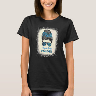 Camiseta Alopecia Areata Conciencia Messy bun Pérdida del p
