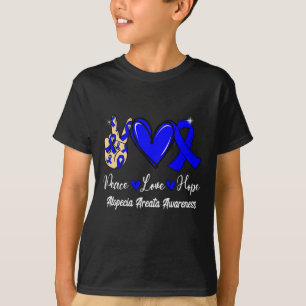 Camiseta Alopecia Areata Conciencia Paz Amor Esperanza Rib