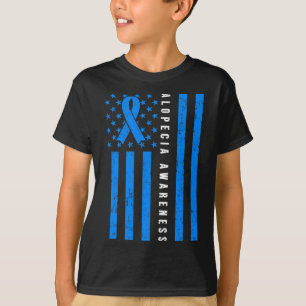 Camiseta Alopecia Areata Conciencia Que Uso Cinta Azul Supp