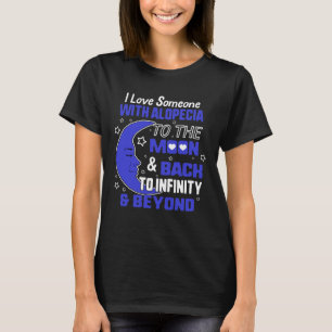 Camiseta Alopecia Conciencia Cinta azul oscura Pérdida de p