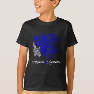 Camiseta Alopecia Conciencia Cinta azul Pérdida de cabello 
