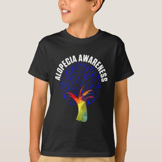 Camiseta Alopecia Conciencia Pérdida de cabello Guerrero Lu (Anverso)