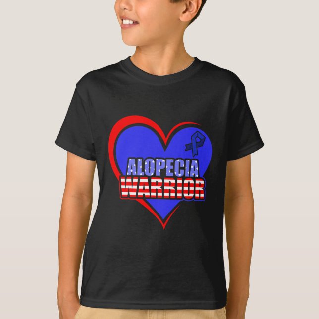 Camiseta Alopecia Conciencia Pérdida de cabello Guerrero Or (Anverso)