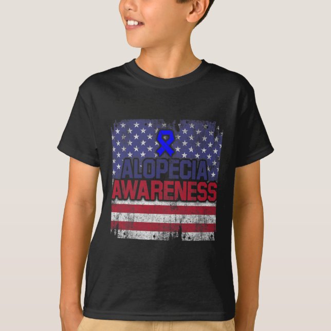 Camiseta Alopecia Conciencia Pérdida de pelo Guerrero Pelea (Anverso)
