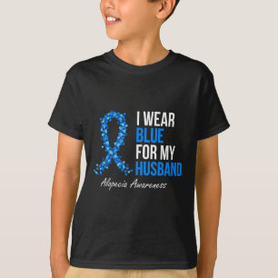 Camiseta Alopecia Conciencia Que Uso Azul Para Mi Esposo Az