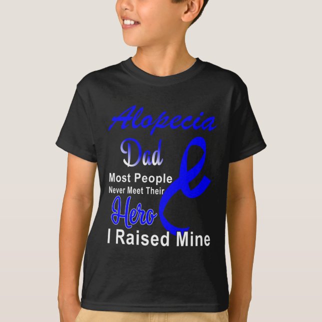 Camiseta Alopecia Concienciación Papá Apoya al Padre Cinta  (Anverso)