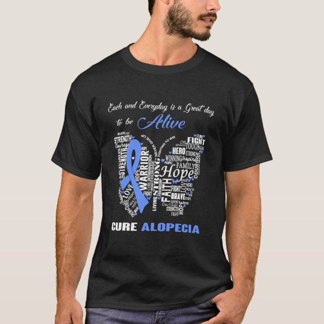 Camiseta Alopecia de la cura para mariposas (Anverso)