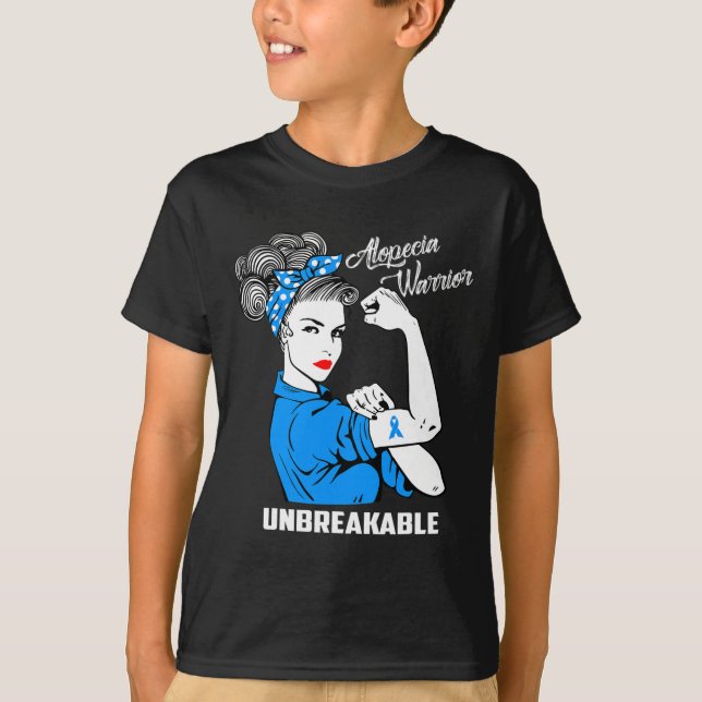 Camiseta Alopecia Guerrero Alopecia Inquebrantable Concienc (Anverso)