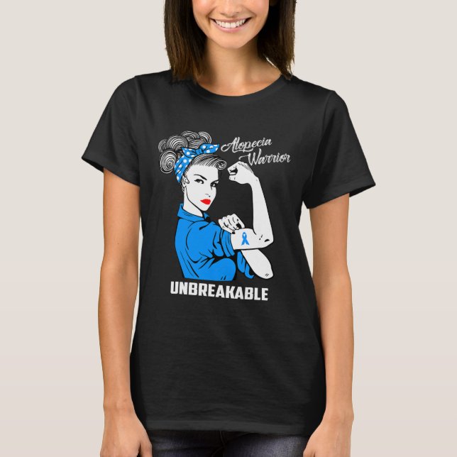 Camiseta Alopecia Guerrero Alopecia Inquebrantable Concienc (Anverso)