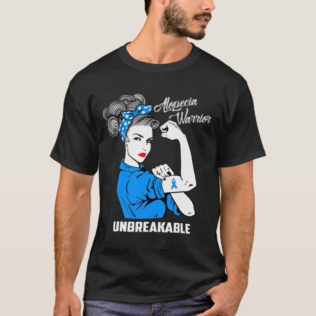 Camiseta Alopecia Guerrero Alopecia Inquebrantable Concienc (Anverso)