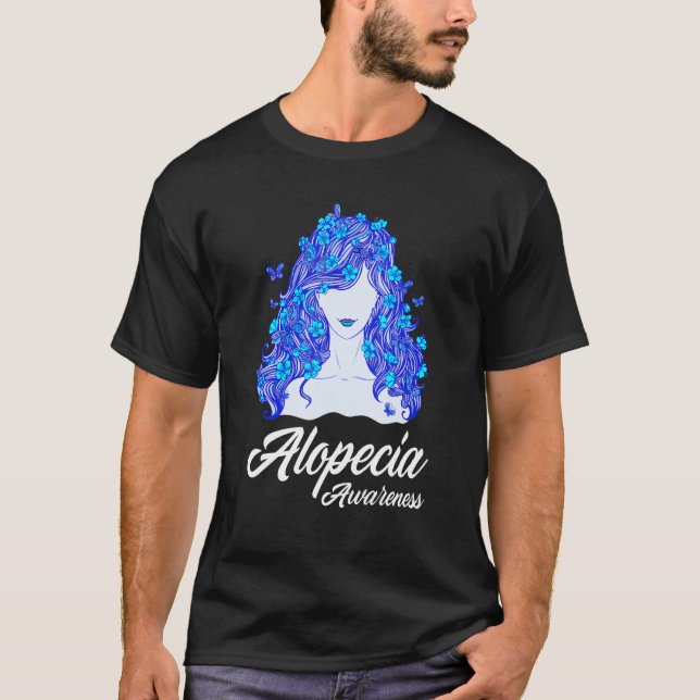 Camiseta Alopecia Guerrero de la Pérdida del Pelo Alopecia  (Anverso)
