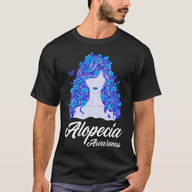 Camiseta Alopecia Guerrero de la Pérdida del Pelo Alopecia  (Anverso)