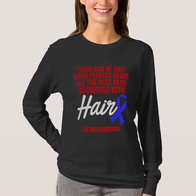 Camiseta Alopecia Sensibilización Pérdida de pelo Guerrero  (Anverso)