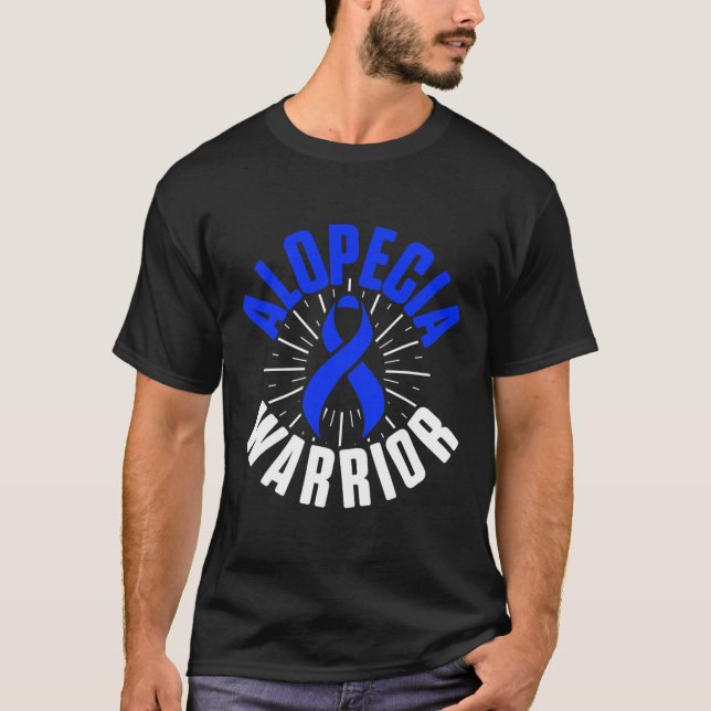 Camiseta Alopecia Sensibilización Pérdida de pelo Guerrero  (Anverso)