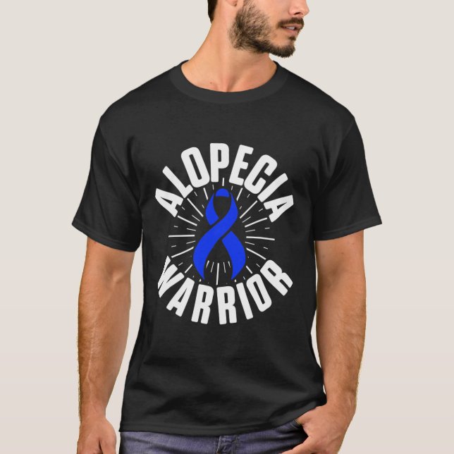 Camiseta Alopecia Sensibilización Pérdida de pelo Guerrero  (Anverso)