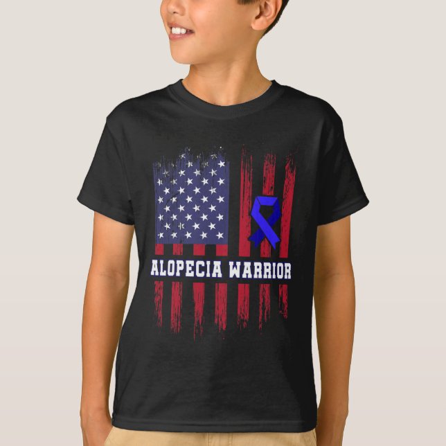 Camiseta Alopecia Sensibilización Pérdida de pelo Guerrero  (Anverso)