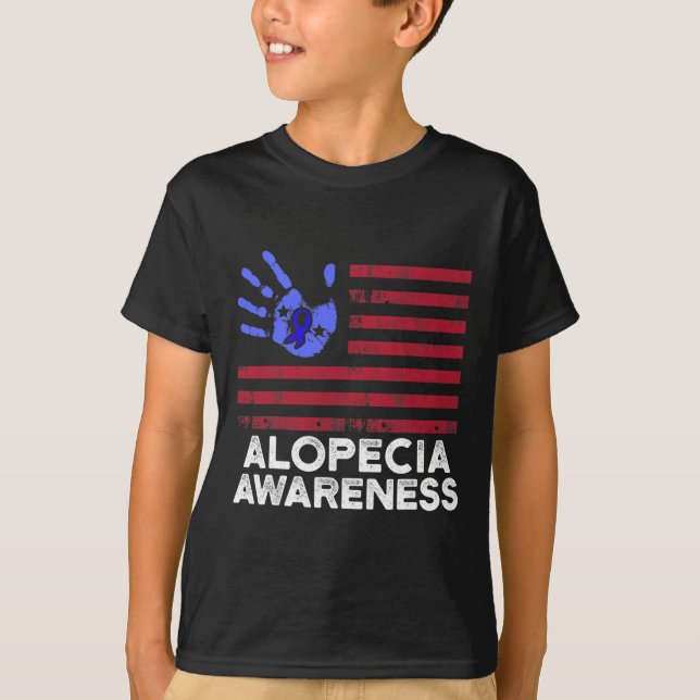 Camiseta Alopecia Sensibilización Pérdida de pelo Guerrero  (Anverso)