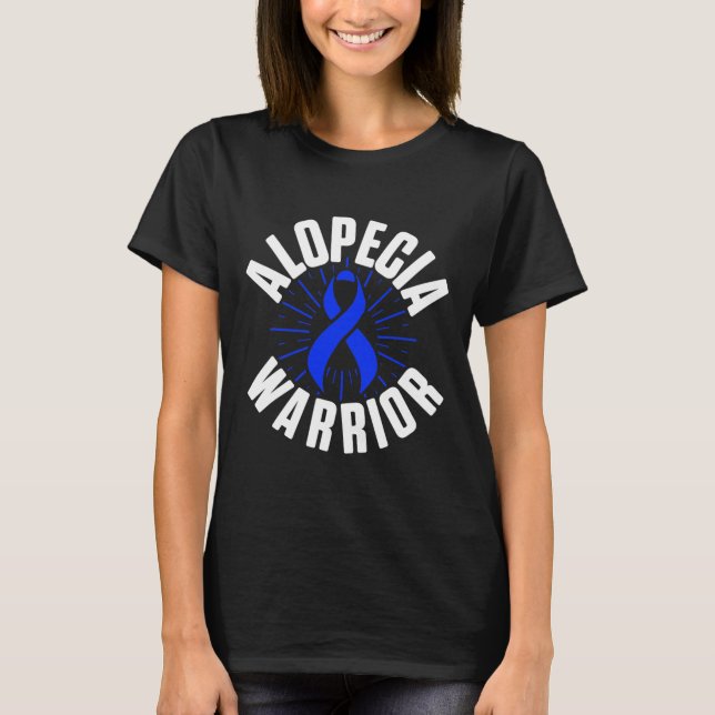 Camiseta Alopecia Sensibilización Pérdida de pelo Guerrero  (Anverso)