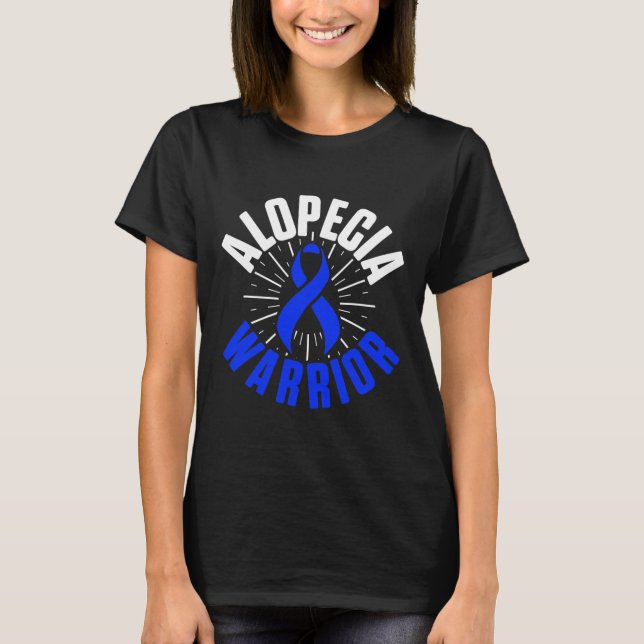 Camiseta Alopecia Sensibilización Pérdida de pelo Guerrero  (Anverso)