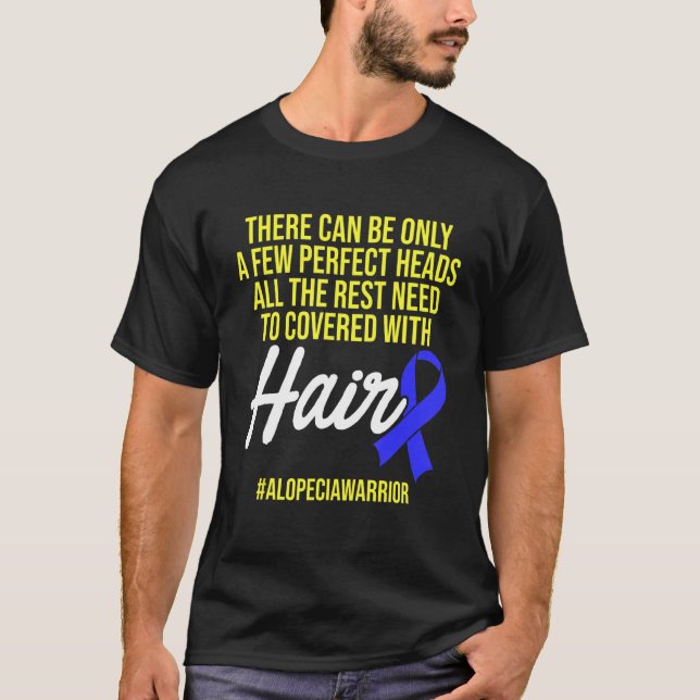 Camiseta Alopecia Sensibilización Pérdida de pelo Guerrero  (Anverso)