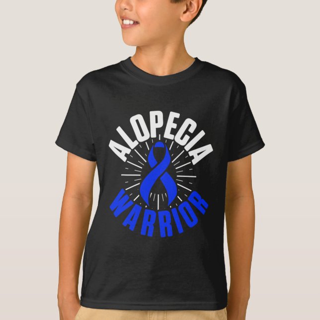 Camiseta Alopecia Sensibilización Pérdida de pelo Guerrero  (Anverso)
