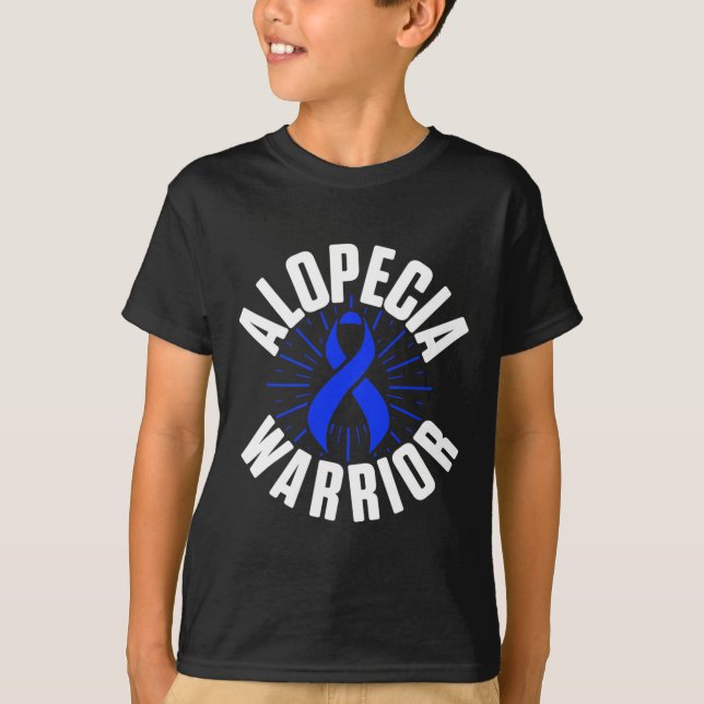 Camiseta Alopecia Sensibilización Pérdida de pelo Guerrero  (Anverso)