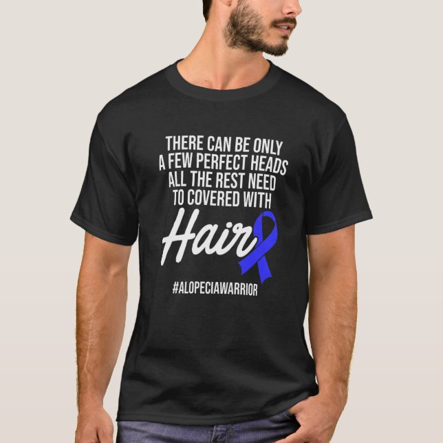 Camiseta Alopecia Sensibilización Pérdida de pelo Guerrero  (Anverso)