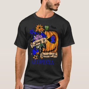 Camiseta Alopecia Sensibilización retro Halloween calabaza