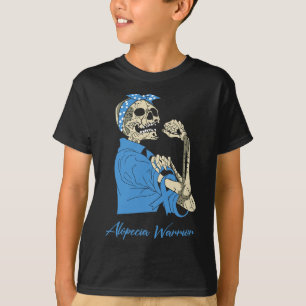 Camiseta Alopecia Warrior Awareness Support Strong Skeleton
