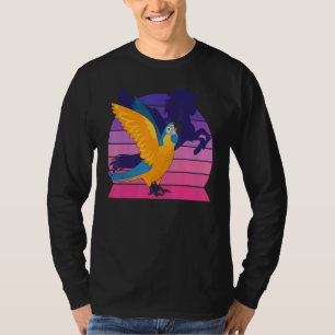 Camiseta Áloro retro I aguijón unicornio I azulado Maca