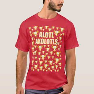 Camiseta Alotl Axolotls Un montón de Axolotls amarillos Cut