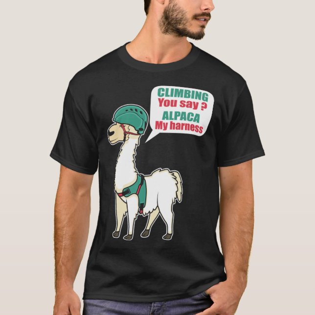 Camiseta Alpaca Climbing Mountain Climber And Alpaca Fan (Anverso)