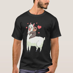 Camiseta Alpaca Cute Animal Lover Heart Sloth Riding Llama