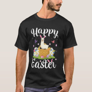 Camiseta Alpaca Feliz Pascua Caza de Huevos Conejo Oreja Al
