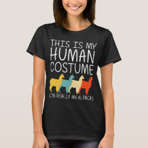 Camiseta Alpaca Halloween Disfraz Humano Vicuna Llama Easy 