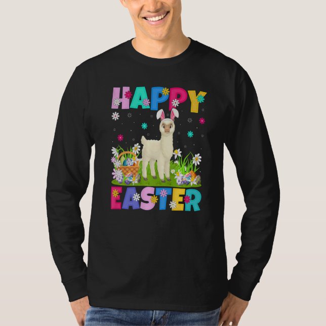 Camiseta Alpaca Happy Easter Bungalow Alpaca Easter Sunday (Anverso)