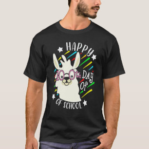Camiseta Alpaca Llama 100 Días De Escuela Maestro 100º Día